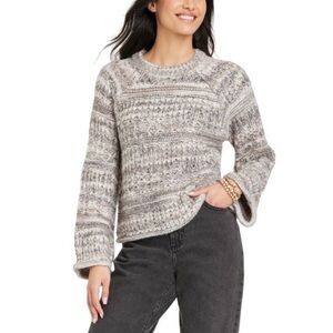 Grey Bell Sleeve Sweater